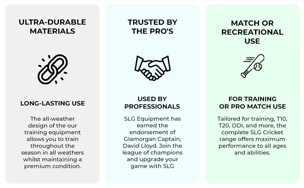 SLG Flexible Cricket Triple Stump with Base – Durable Training Equipment for Bowling & Fielding Practice (Pack of 1)