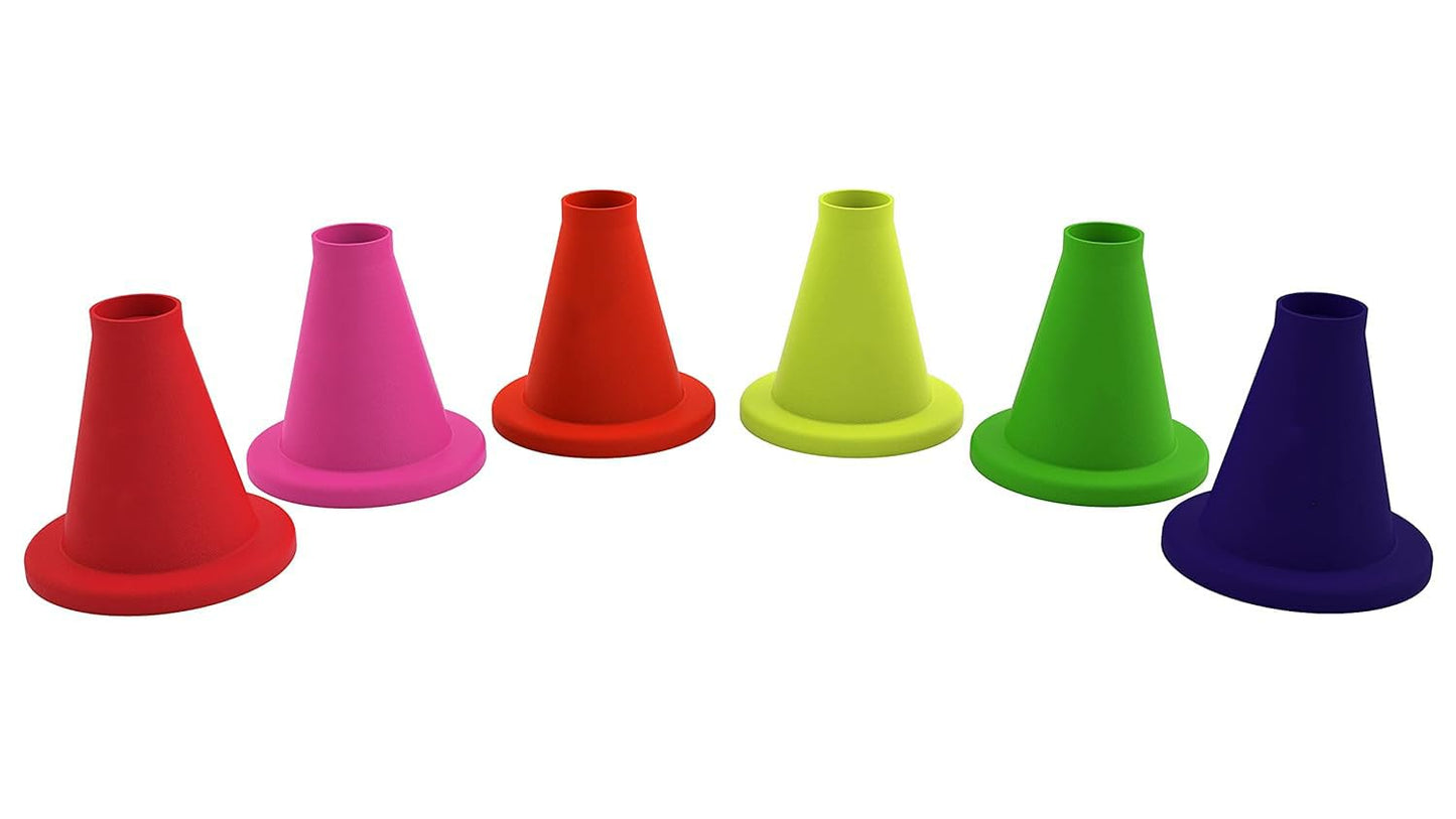 SLG Cricket Batting Practice Tee Pack of 6 – Multicolor Training Cones Made with Durable TPR Material for Cricket Batting Practice