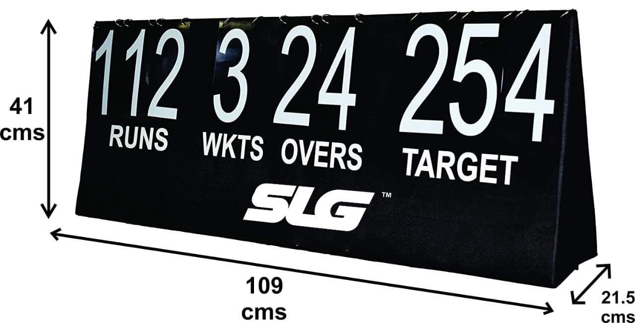 SLG Cricket Scoreboard Academy |Colour :Black|Material:PVC