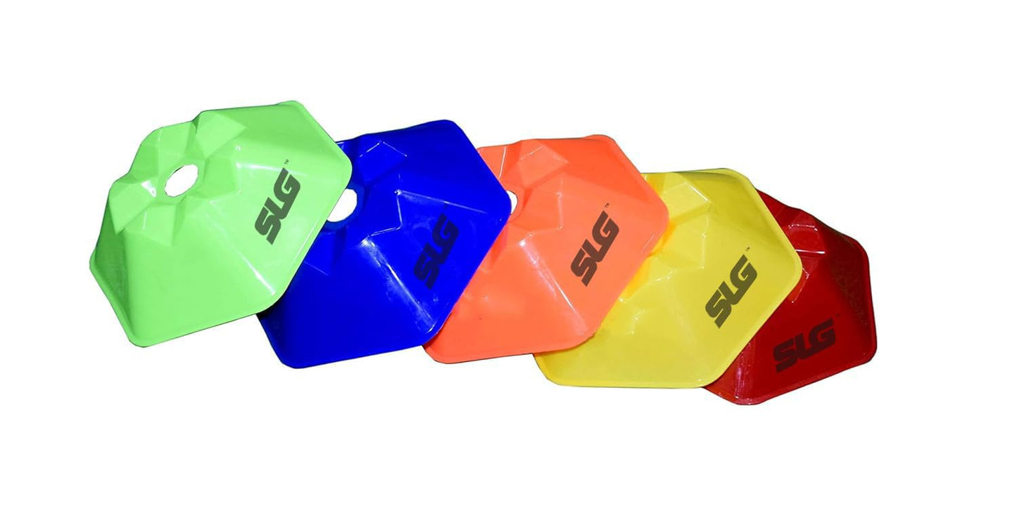 SLG Hexa Saucer Cone |Colour :Multicolor|Material:PVC|Packof 25