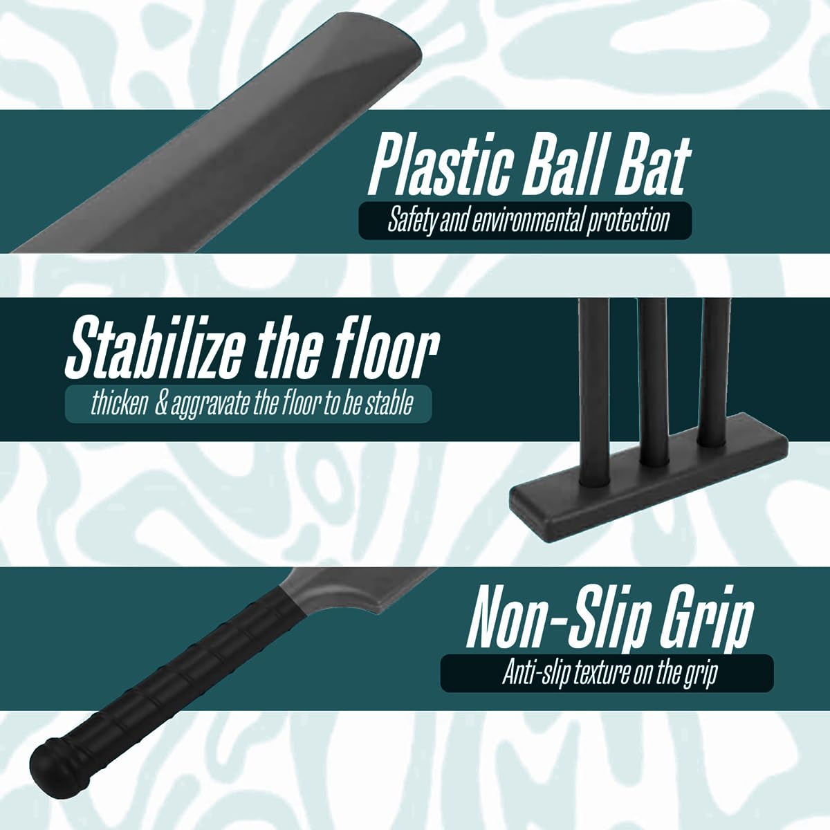 SLG Heavy Plastic Cricket Kit – Full Size | Durable Black Set with Bat, Stumps, Balls & Carry Bag | Ideal for Beginners & Training
