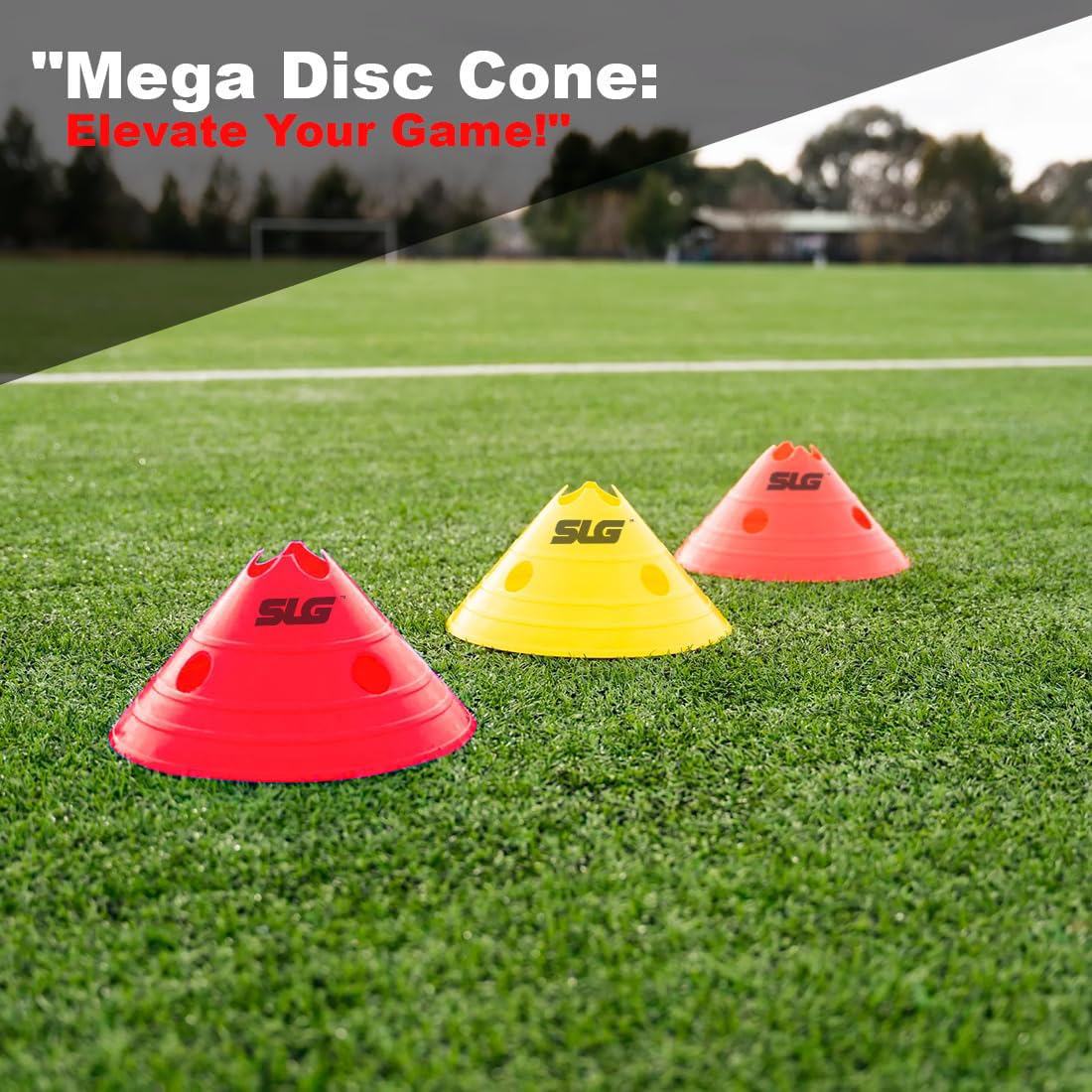 SLG Mega Disc Saucer Cone|Colour :Multicolor|Material:PVC| Packof 20