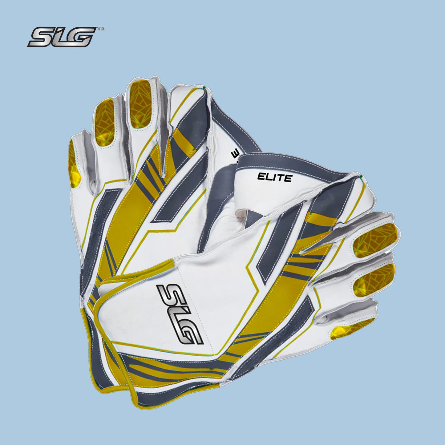 SLG Elite Wicket Keeping Gloves | Leather Gloves with Octopus Grip & Superior Wrist Protection