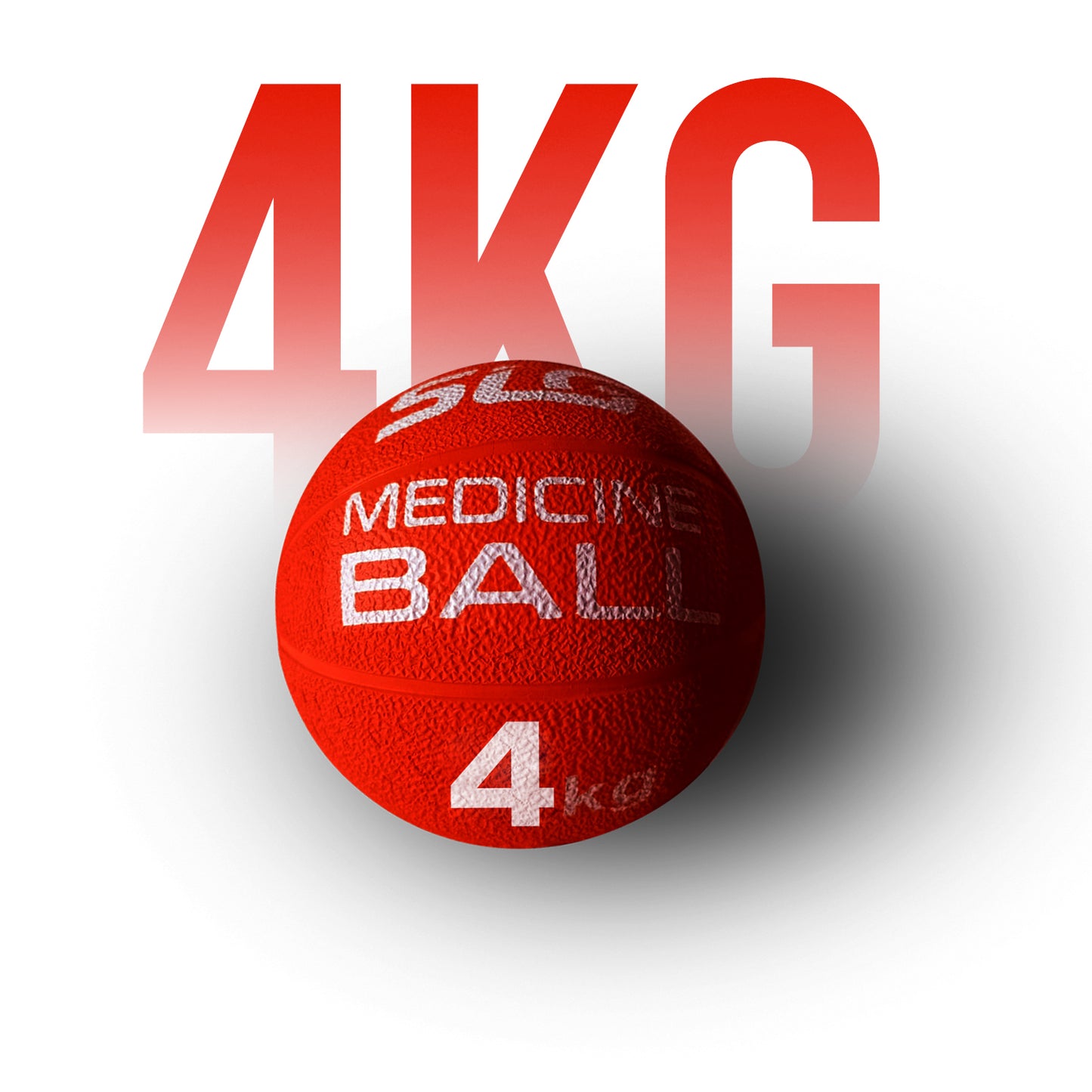 SLG Rubber Medicine/Exercise Ball -Upper & Lower Body Exercises |Fitness Ball for Strength, Balance & Core Workouts| Material:Rubber(Red, 4 Kg)
