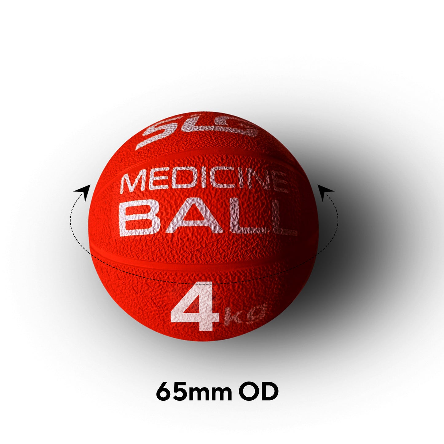 SLG Rubber Medicine Exercise Ball 4kg (Red) - Strength & Balance Workout Tool