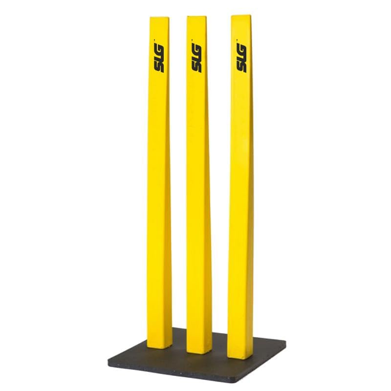 SLG Flexible Cricket Triple Stump with Base – Durable Training Equipment for Bowling & Fielding Practice (Pack of 1)