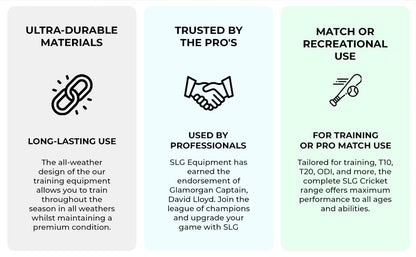 SLG Flexible Cricket Triple Stump with Base – Durable Training Equipment for Bowling & Fielding Practice (Pack of 1)