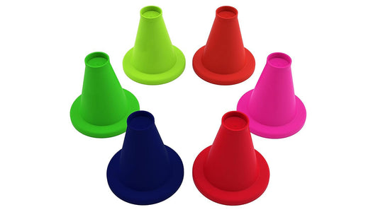 SLG Cricket Batting Practice Tee Pack of 6 – Multicolor Training Cones Made with Durable TPR Material for Cricket Batting Practice