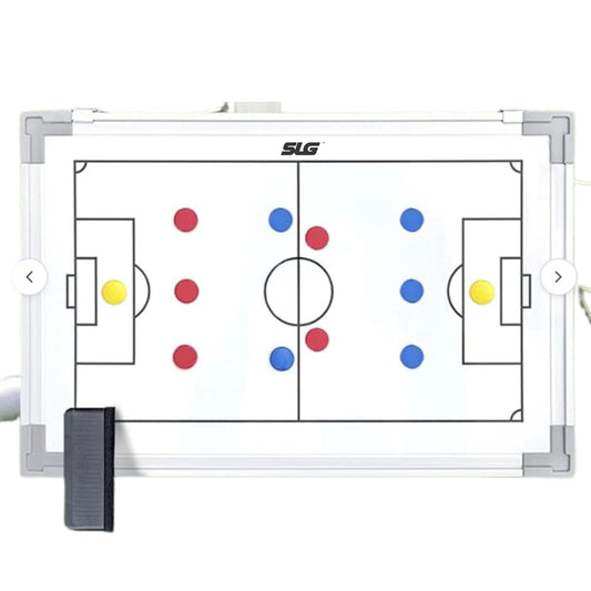 SLG | Soccer Coaching Tactical Board – 30x45 cm – Magnetic Dry Erase Board with Accessories – Aluminum Frame with Plastic Corners – White Finish (30x45cm)