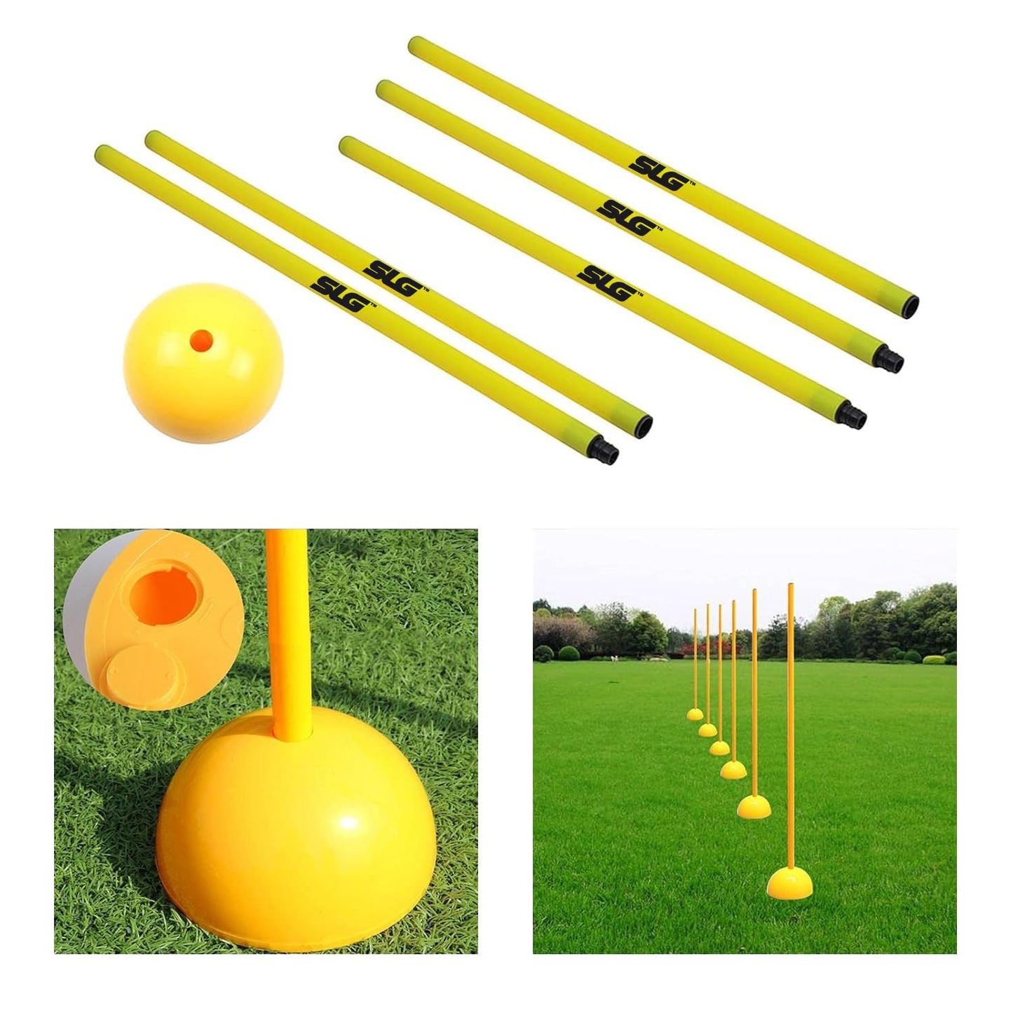 SLG PVC Training Poles – 100cm (Set of 4) | Agility & Speed Training for Team Sports | Durable & Lightweight
