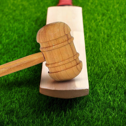 SLG Wooden Cricket Bat Mallet for Knocking and Pressing – Manual Bat Conditioning Tool for Leather Ball Cricket Bats