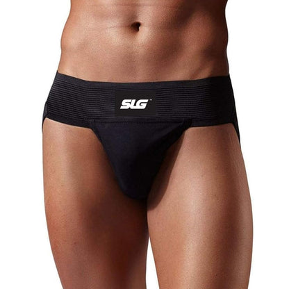 SLG Men's Sports Underwear XXL – Stretchable Cotton Supporter for Cricket, Running & Gym – Quick-Dry, Moisture-Wicking Athletic Brief – Black