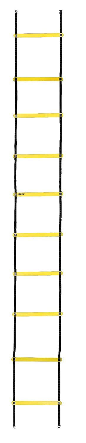 SLG Agility Training Ladder 4 Meter with Adjustable Rungs – Fluorescent Yellow Speed Ladder for Sports Fitness Footwork Exercise