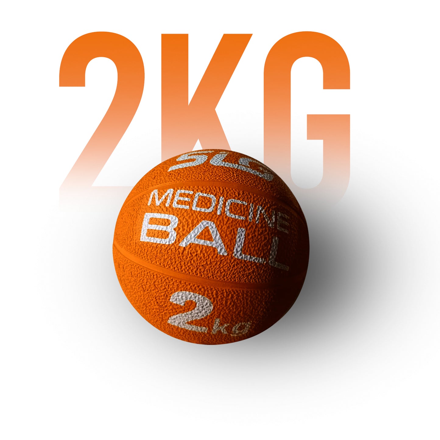 SLG Rubber Medicine/Exercise Ball -Upper & Lower Body Exercises |Fitness Ball for Strength, Balance & Core Workouts| Material:Rubber(Orange, 2 kg)
