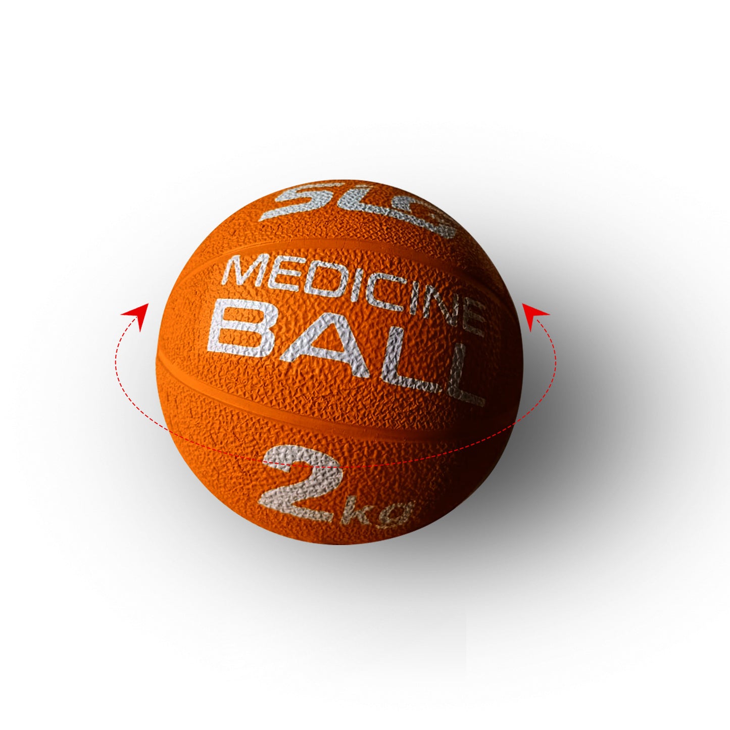 SLG Rubber Medicine/Exercise Ball -Upper & Lower Body Exercises |Fitness Ball for Strength, Balance & Core Workouts| Material:Rubber(Orange, 2 kg)